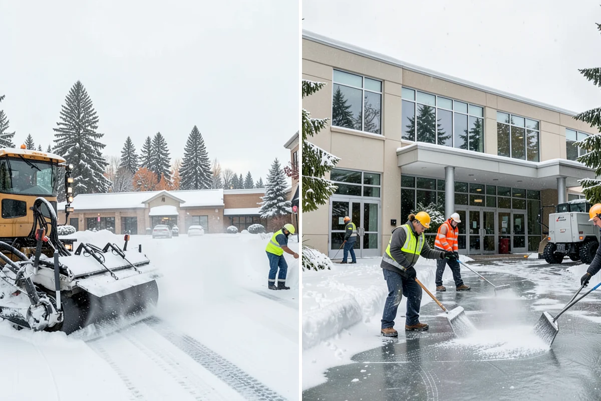Municipal Parking Lot Snow Removal in Snoqualmie, King County, WA - Coordinate public lots, staff parking, and entrances with facility staff
