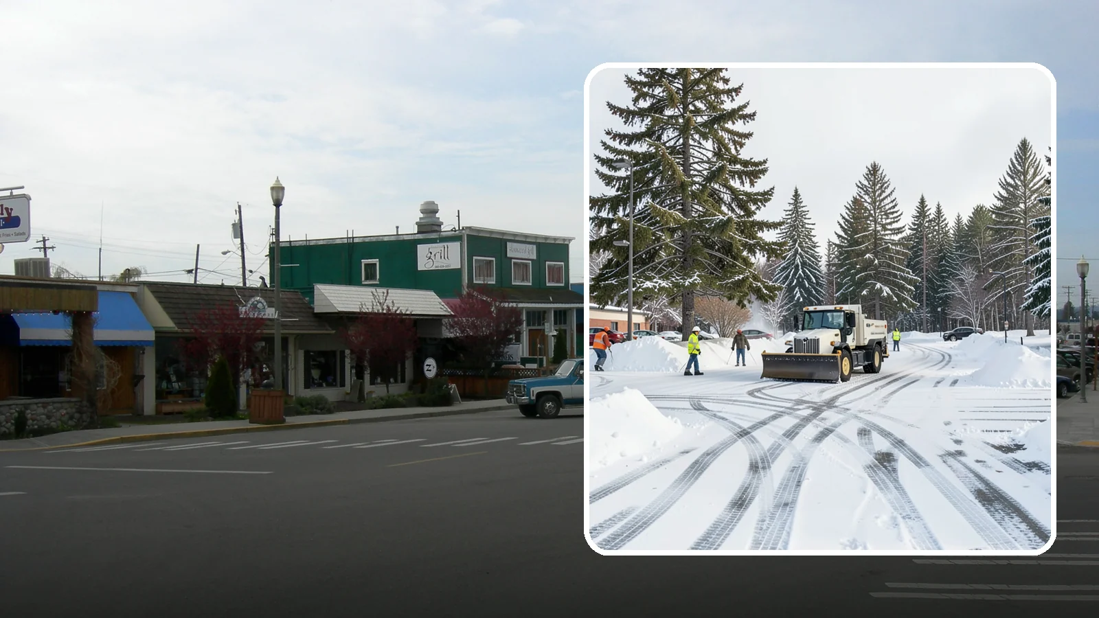 Municipal Parking Lot Snow Removal in Stanwood, Snohomish County, WA - We clear municipal building lots so Western Washington residents and staff can reach public services in any winter weather.