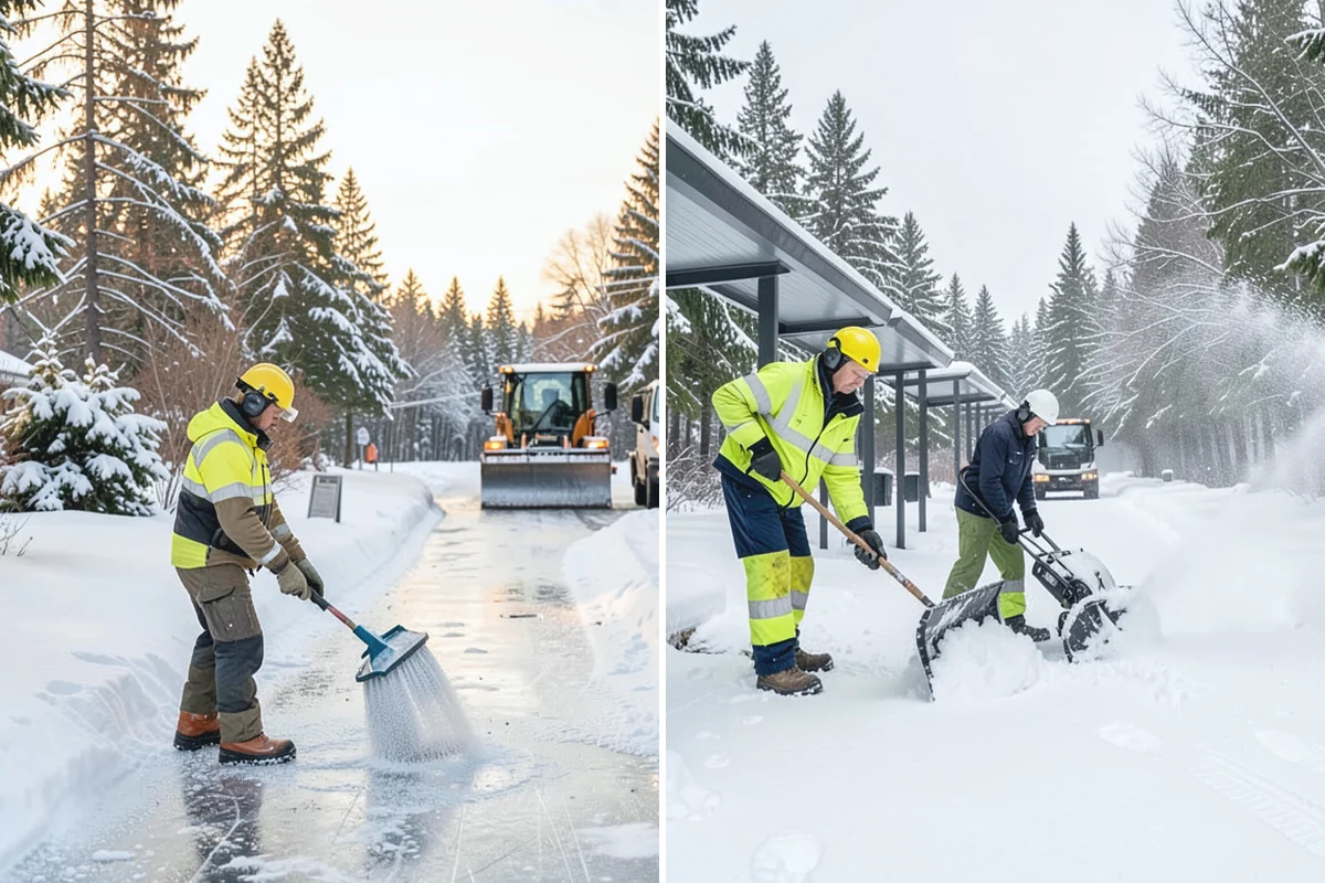 Municipal Parking Lot Snow Removal in Woodinville, King County, WA - Coordinate public lots, staff parking, and entrances with facility staff