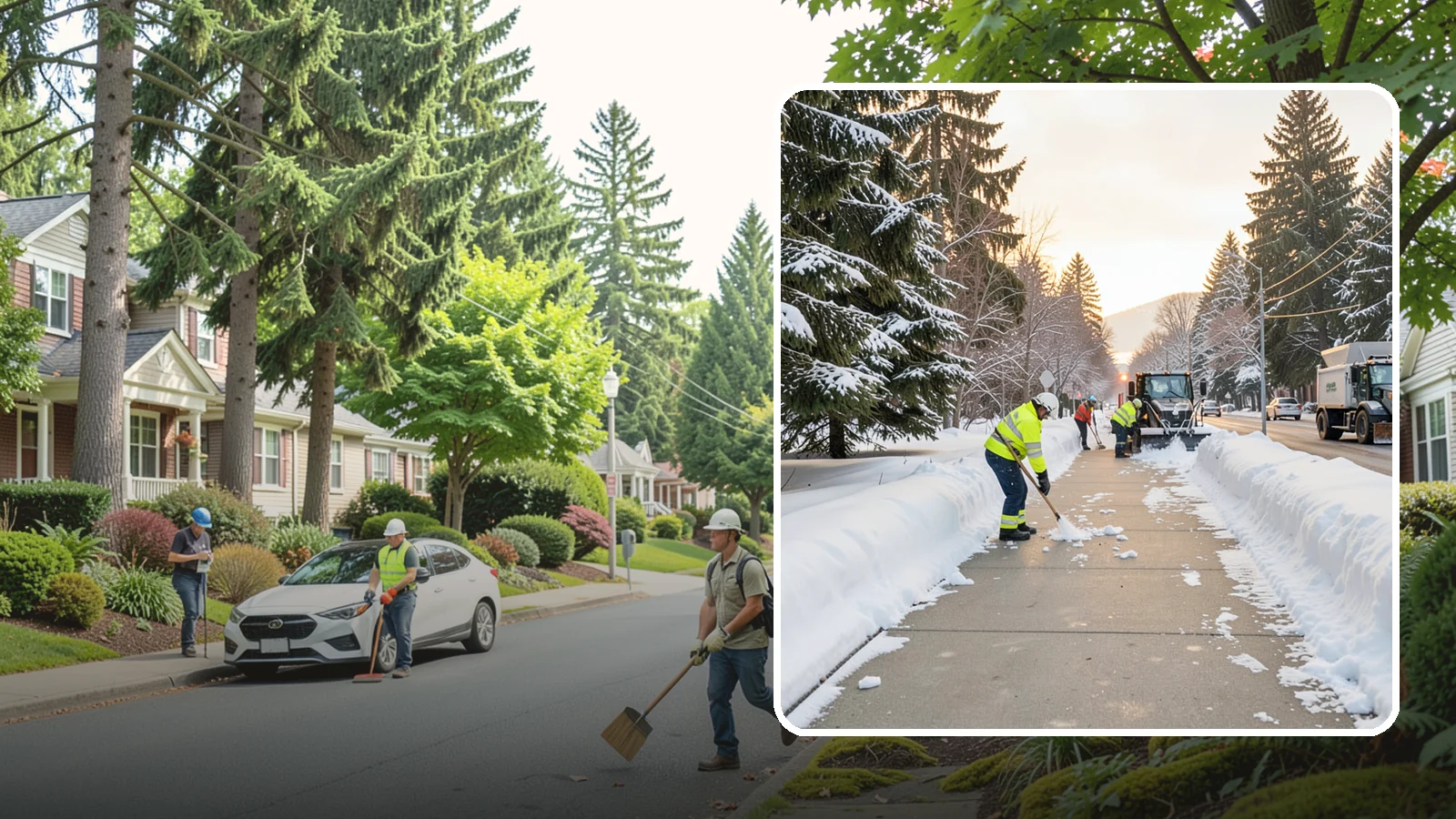 Municipal Sidewalk Clearing in Beaux Arts Village, King County, WA - Public right-of-way sidewalk clearing for Western Washington municipalities, keeping civic walks, transit approaches, and...