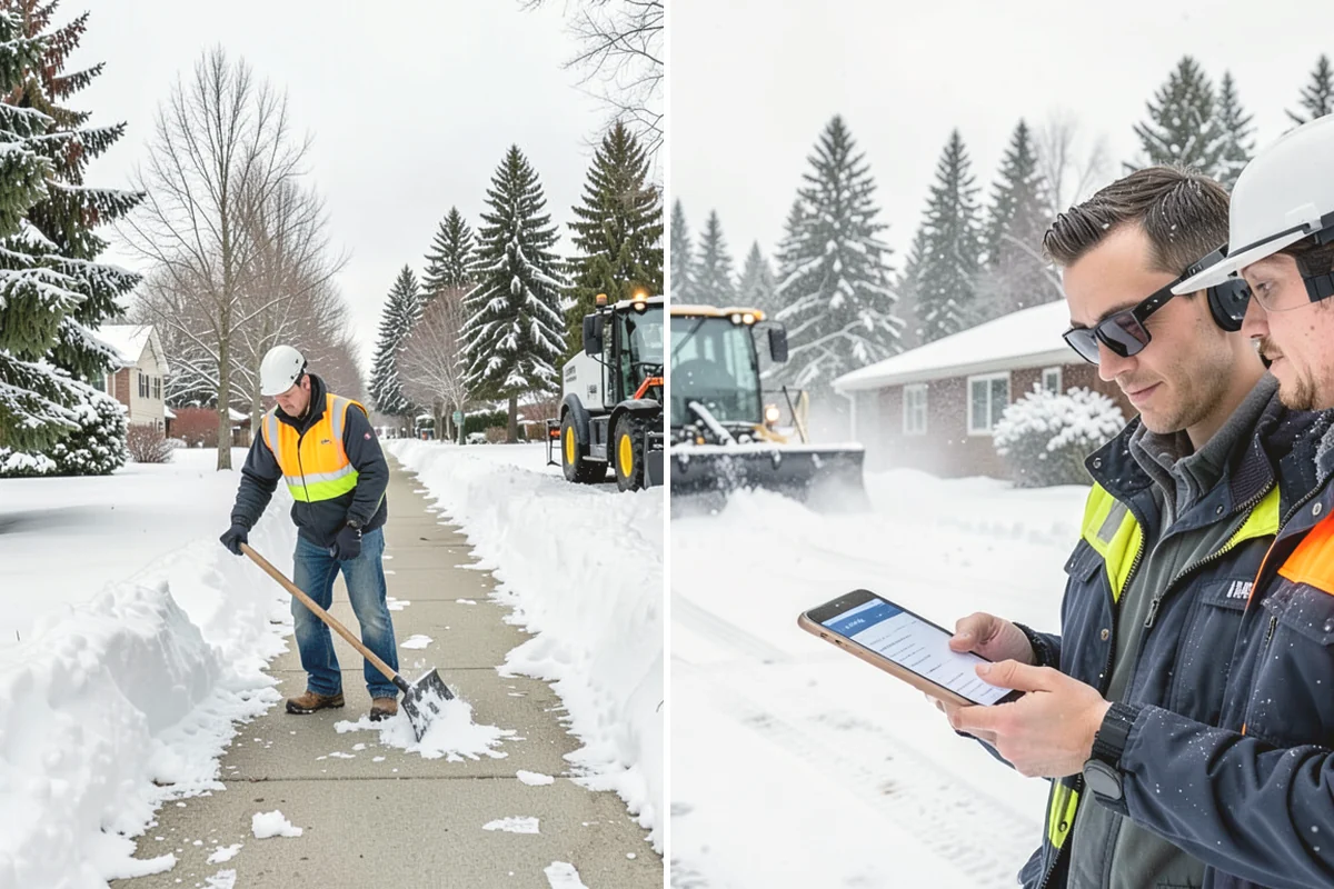 Municipal Sidewalk Clearing in Black Diamond, King County, WA - Route civic walks, transit stops, and building entries by priority