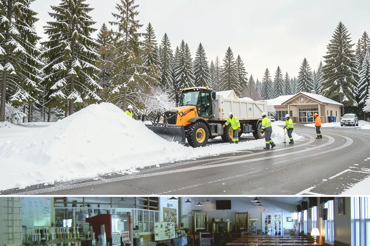 Municipal Sidewalk Clearing in Black Diamond, King County, WA - Municipal demand spans late November through February, with shaded downtown blocks and transit stops needing repeated freeze-thaw...