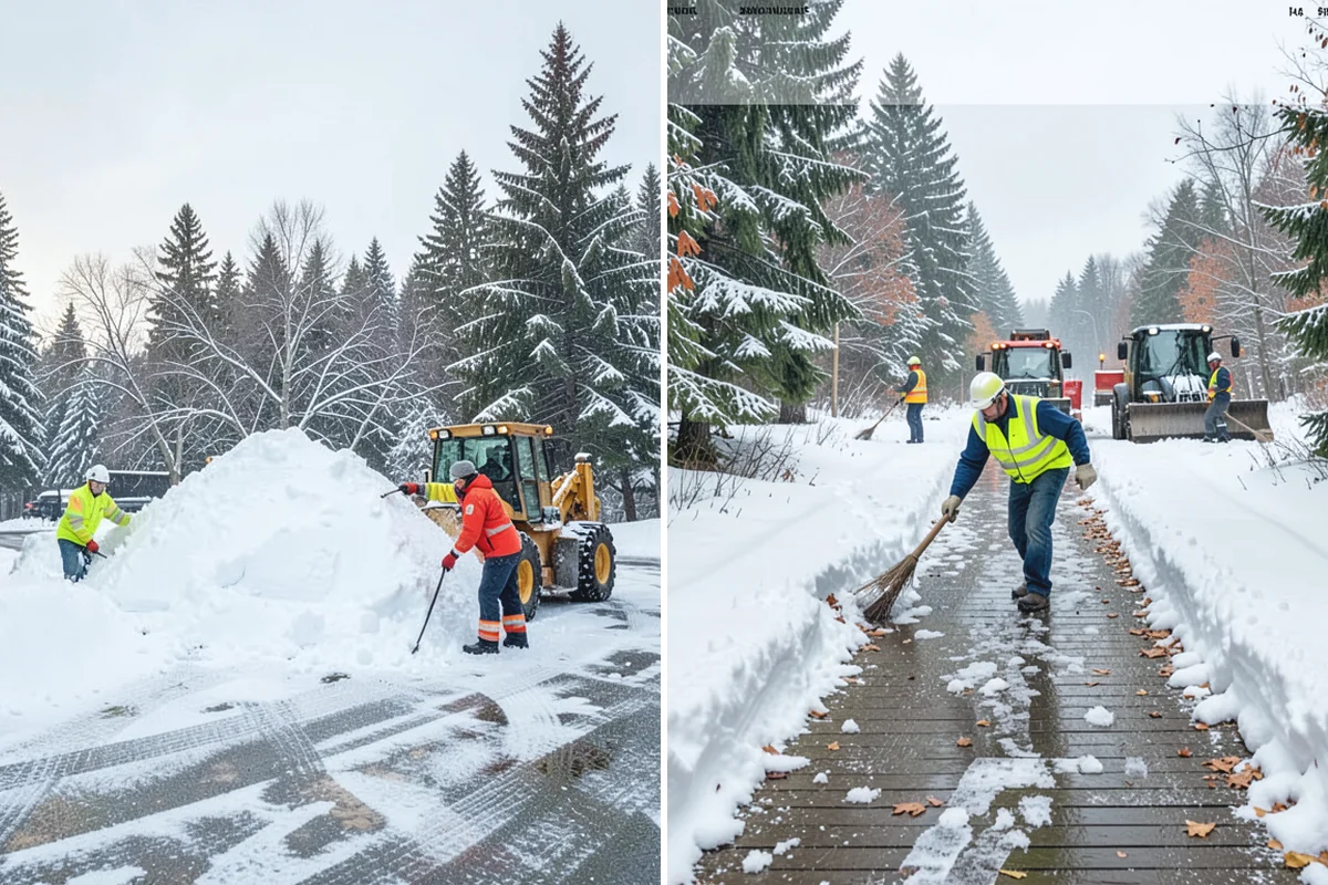 Municipal Sidewalk Clearing in Bonney Lake, Pierce County, WA - Route civic walks, transit stops, and building entries by priority