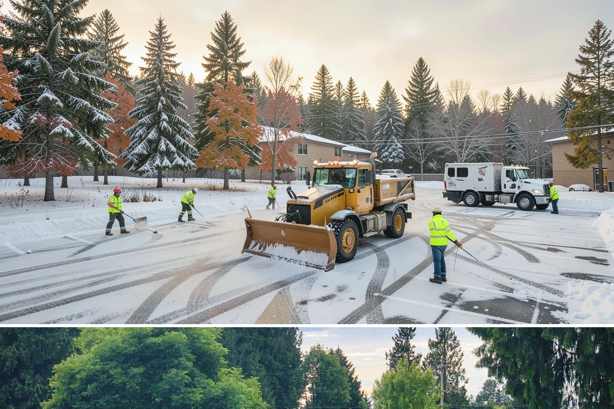 Municipal Sidewalk Clearing in Bonney Lake, Pierce County, WA - Municipal demand spans late November through February, with shaded downtown blocks and transit stops needing repeated freeze-thaw...