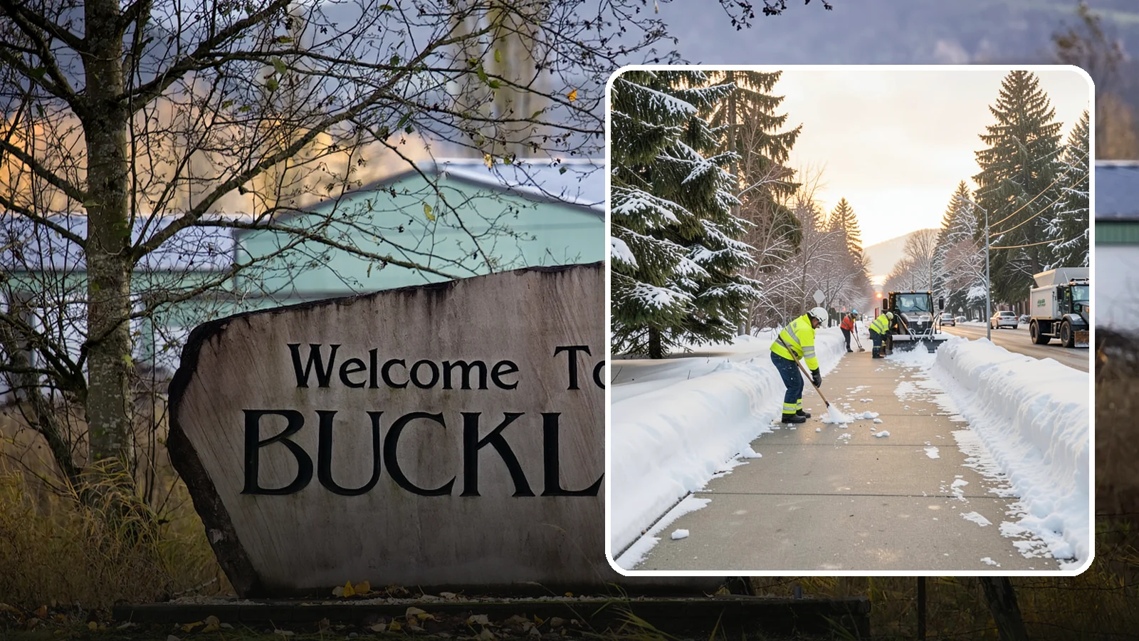 Municipal Sidewalk Clearing in Buckley, Pierce County, WA - Public right-of-way sidewalk clearing for Western Washington municipalities, keeping civic walks, transit approaches, and...