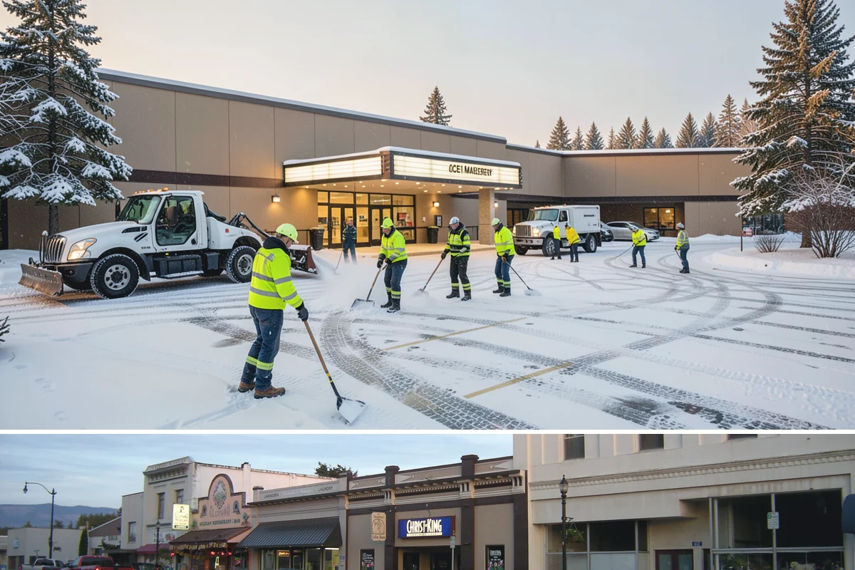 Municipal Sidewalk Clearing in Burlington, Skagit County, WA - Municipal demand spans late November through February, with shaded downtown blocks and transit stops needing repeated freeze-thaw...