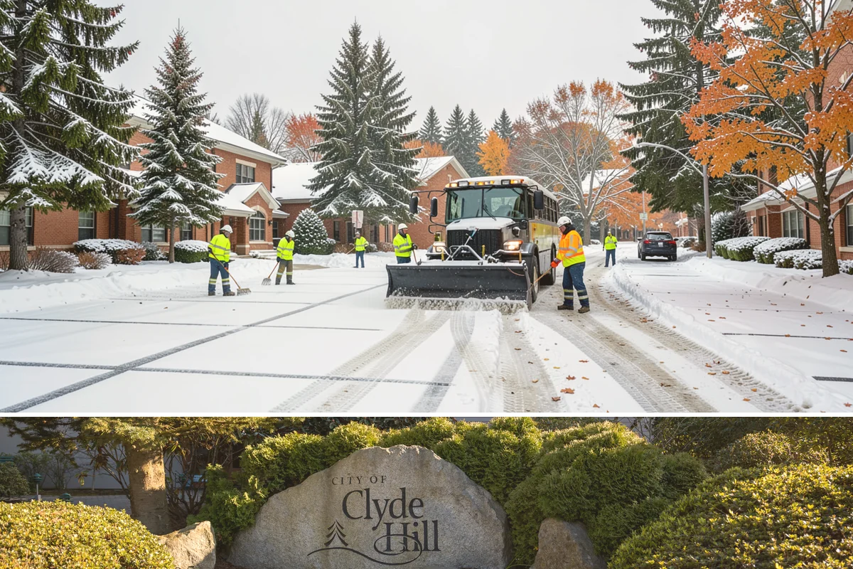 Municipal Sidewalk Clearing in Clyde Hill, King County, WA - Municipal demand spans late November through February, with shaded downtown blocks and transit stops needing repeated freeze-thaw...