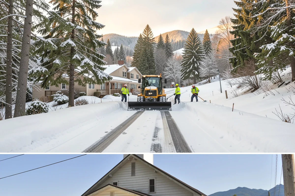 Municipal Sidewalk Clearing in Concrete, Skagit County, WA - Municipal demand spans late November through February, with shaded downtown blocks and transit stops needing repeated freeze-thaw...