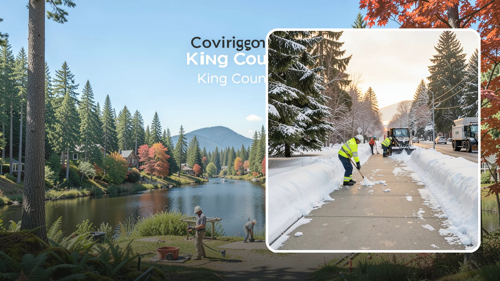 Municipal Sidewalk Clearing in Covington, King County, WA - Public right-of-way sidewalk clearing for Western Washington municipalities, keeping civic walks, transit approaches, and...