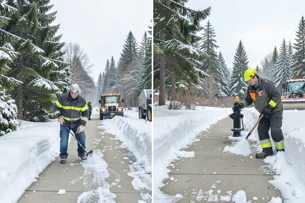 Municipal Sidewalk Clearing in Darrington, Snohomish County, WA - Route civic walks, transit stops, and building entries by priority