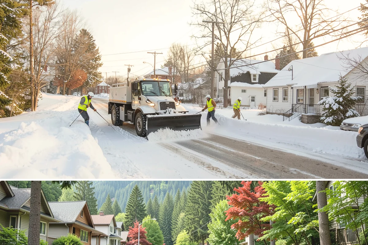 Municipal Sidewalk Clearing in Darrington, Snohomish County, WA - Municipal demand spans late November through February, with shaded downtown blocks and transit stops needing repeated freeze-thaw...