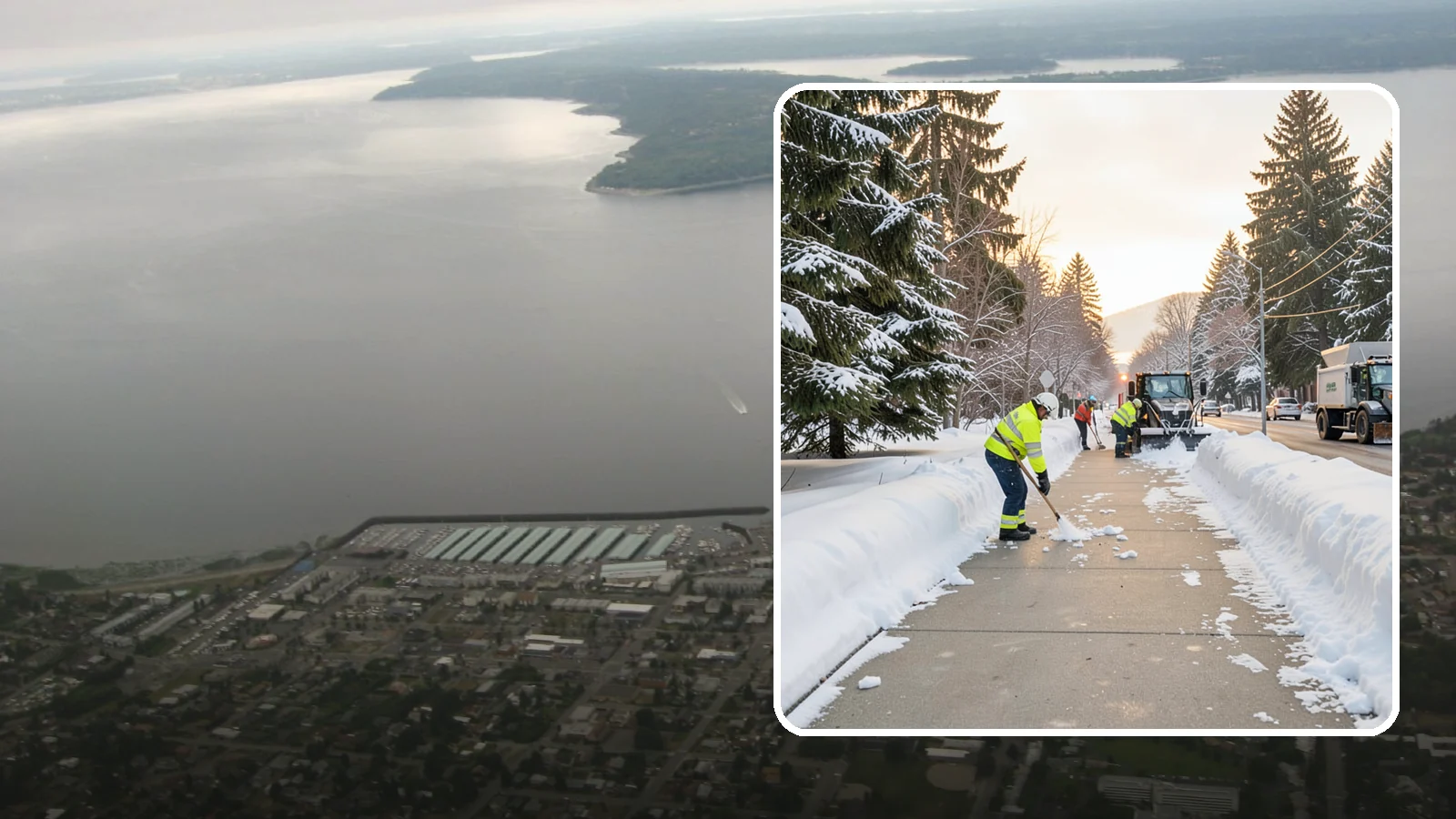 Municipal Sidewalk Clearing in Des Moines, King County, WA - Public right-of-way sidewalk clearing for Western Washington municipalities, keeping civic walks, transit approaches, and...