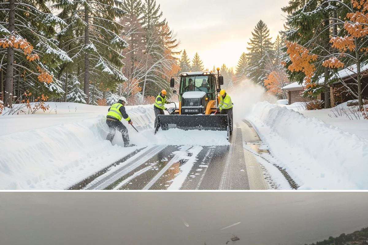 Municipal Sidewalk Clearing in Des Moines, King County, WA - Municipal demand spans late November through February, with shaded downtown blocks and transit stops needing repeated freeze-thaw...