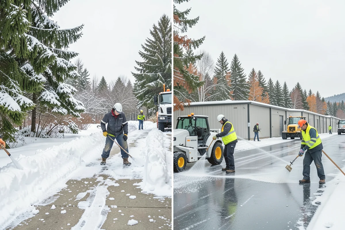 Municipal Sidewalk Clearing in Duvall, King County, WA - Route civic walks, transit stops, and building entries by priority