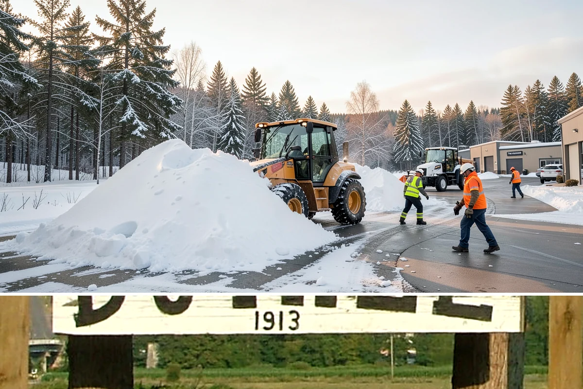Municipal Sidewalk Clearing in Duvall, King County, WA - Municipal demand spans late November through February, with shaded downtown blocks and transit stops needing repeated freeze-thaw...