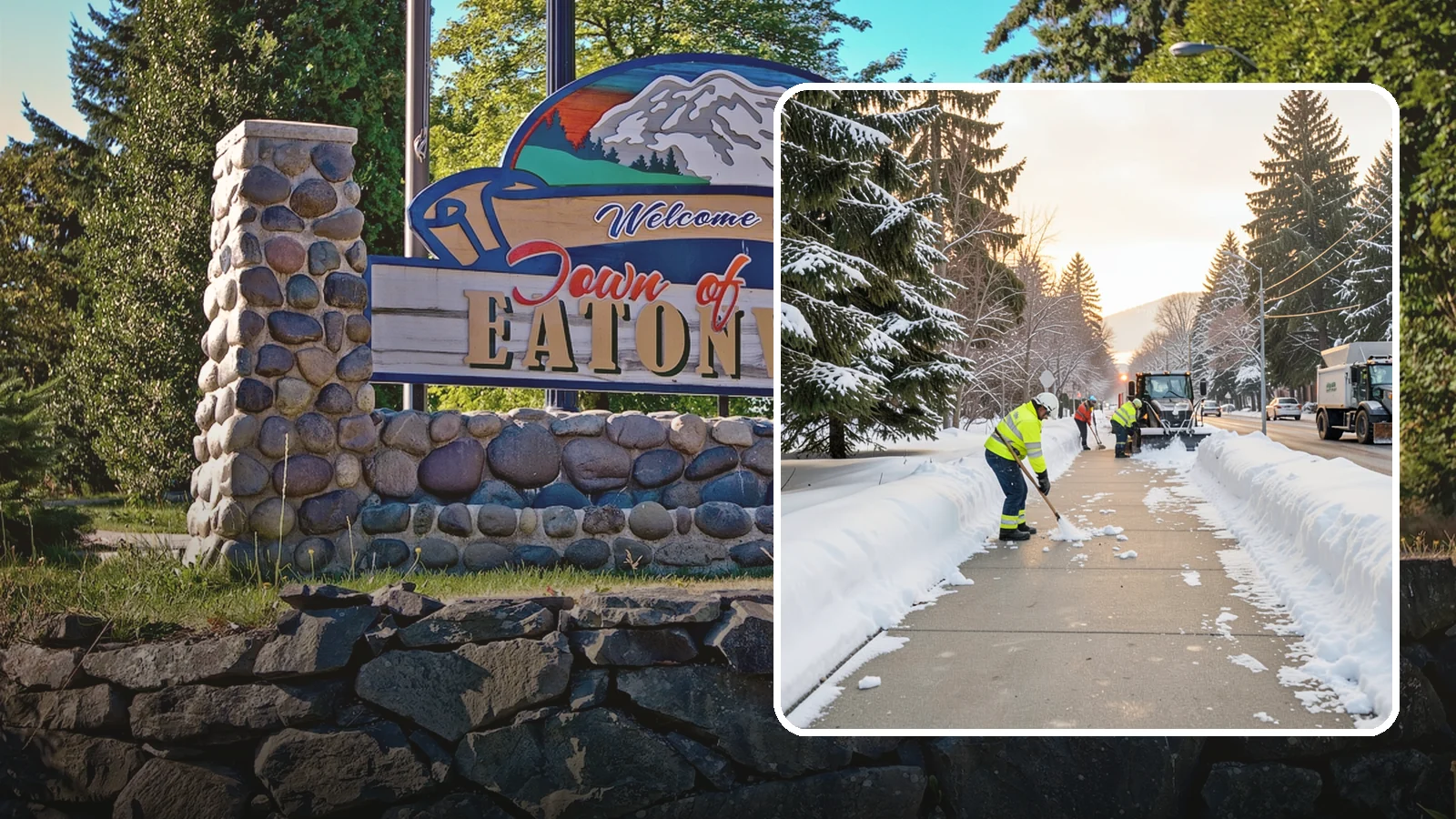 Municipal Sidewalk Clearing in Eatonville, Pierce County, WA - Public right-of-way sidewalk clearing for Western Washington municipalities, keeping civic walks, transit approaches, and...