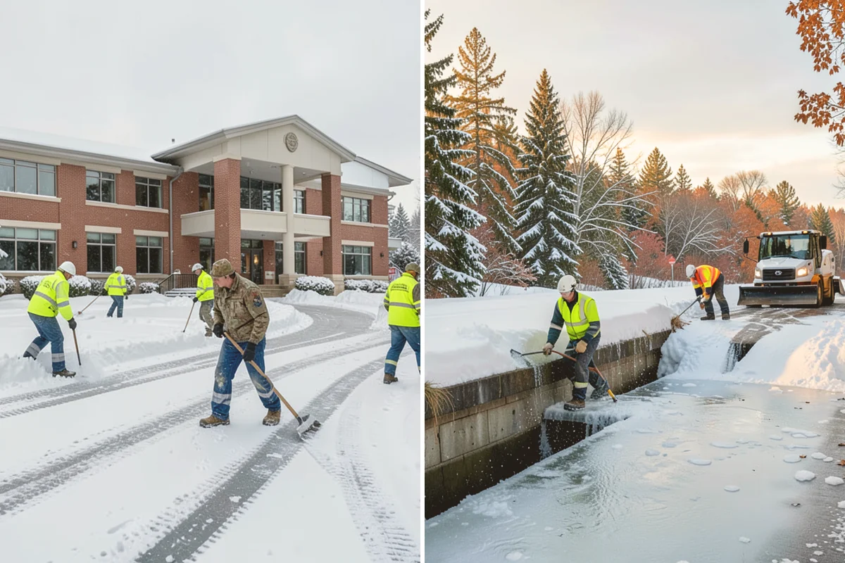 Municipal Sidewalk Clearing in Eatonville, Pierce County, WA - Route civic walks, transit stops, and building entries by priority
