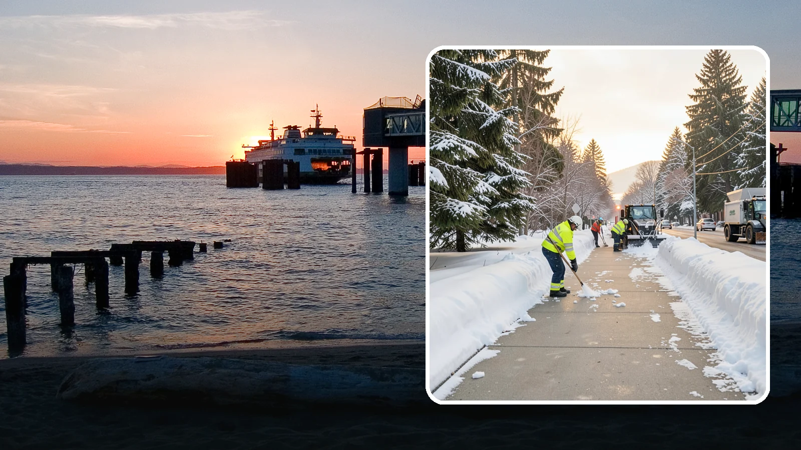 Municipal Sidewalk Clearing in Edmonds, Snohomish County, WA - Public right-of-way sidewalk clearing for Western Washington municipalities, keeping civic walks, transit approaches, and...
