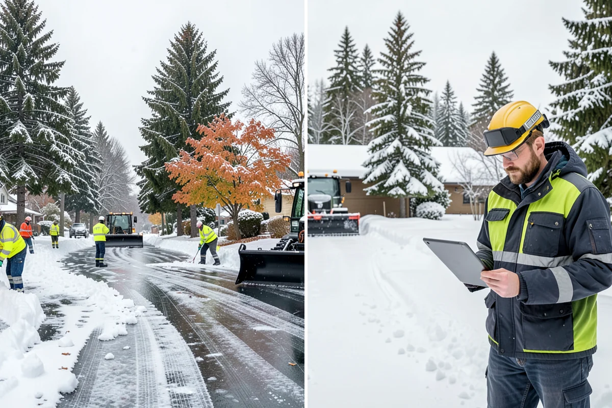 Municipal Sidewalk Clearing in Enumclaw, King County, WA - Route civic walks, transit stops, and building entries by priority