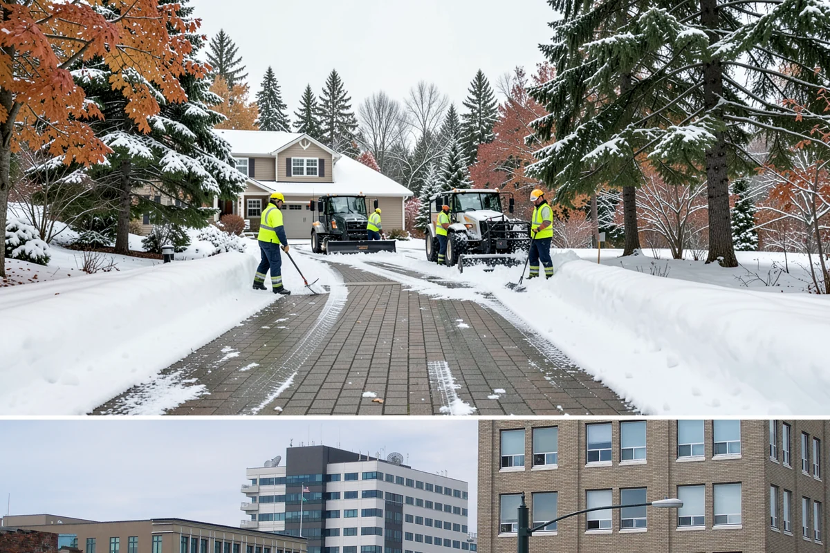 Municipal Sidewalk Clearing in Everett, Snohomish County, WA - Municipal demand spans late November through February, with shaded downtown blocks and transit stops needing repeated freeze-thaw...