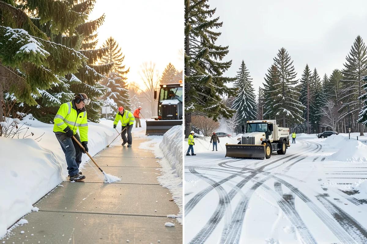 Municipal Sidewalk Clearing in Fircrest, Pierce County, WA - Route civic walks, transit stops, and building entries by priority