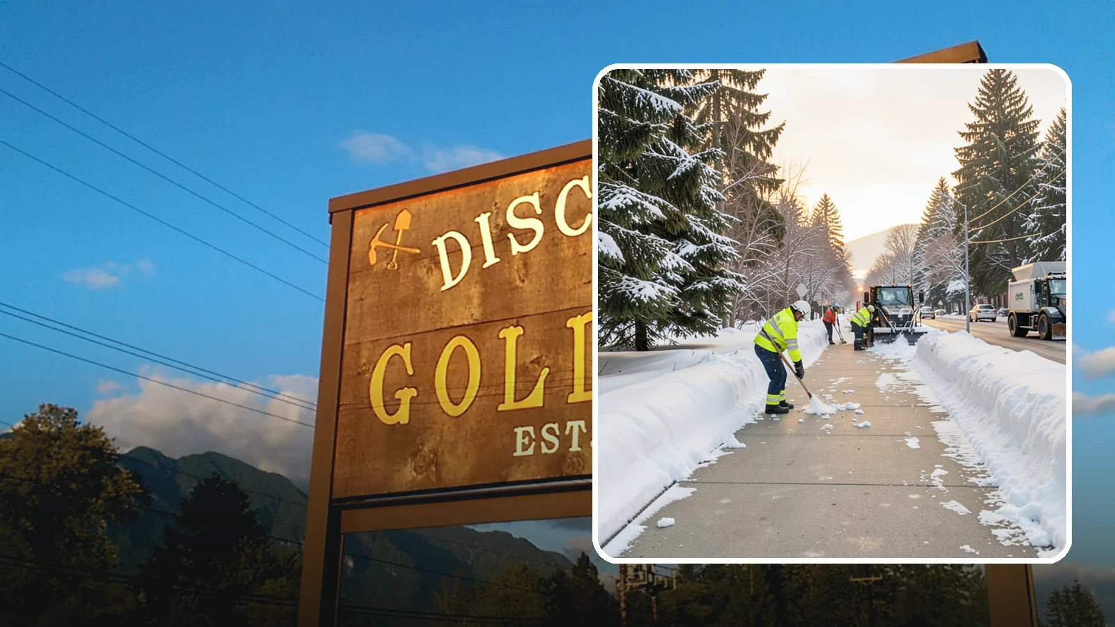 Municipal Sidewalk Clearing in Gold Bar, Snohomish County, WA - Public right-of-way sidewalk clearing for Western Washington municipalities, keeping civic walks, transit approaches, and...