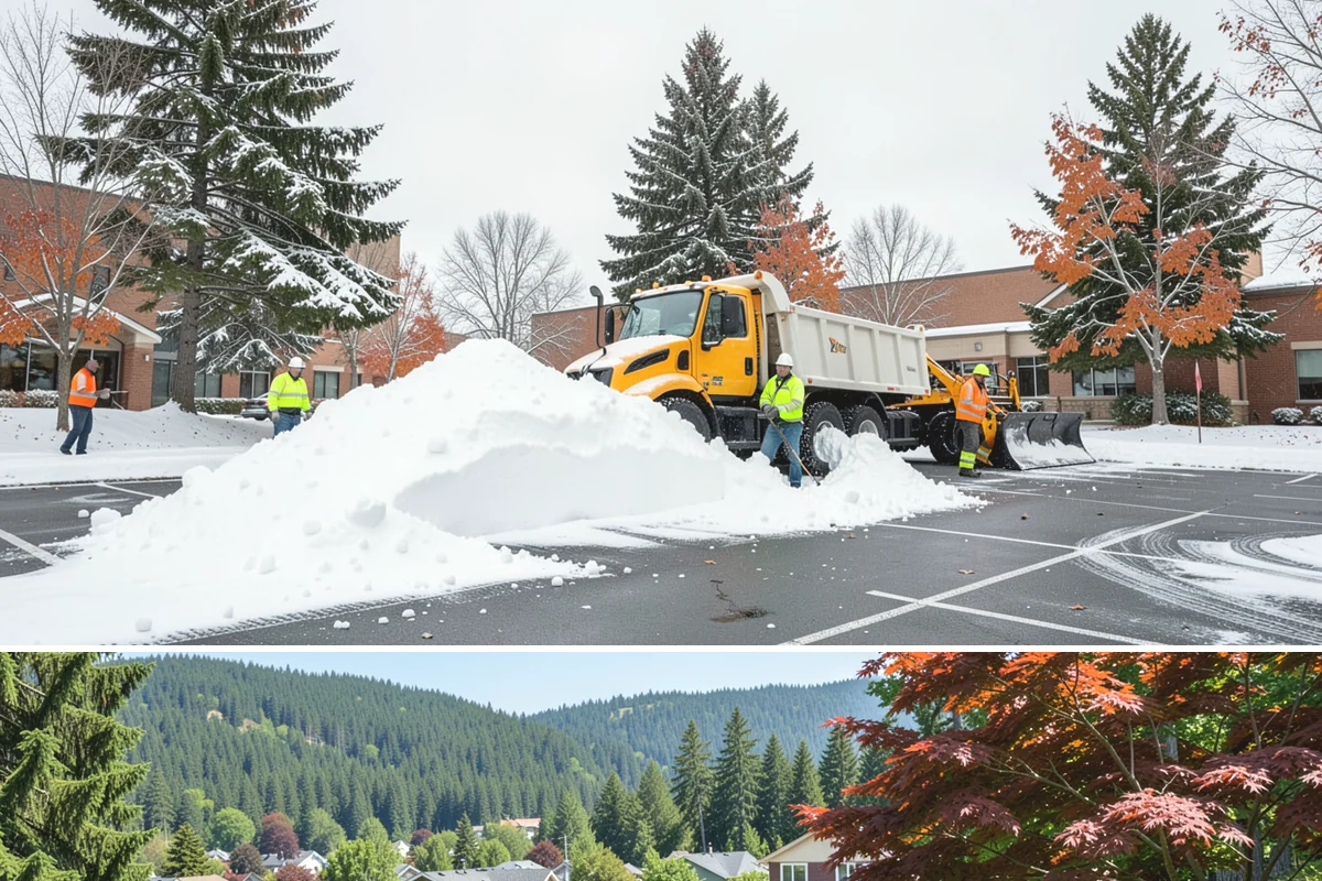 Municipal Sidewalk Clearing in Index, Snohomish County, WA - Municipal demand spans late November through February, with shaded downtown blocks and transit stops needing repeated freeze-thaw...
