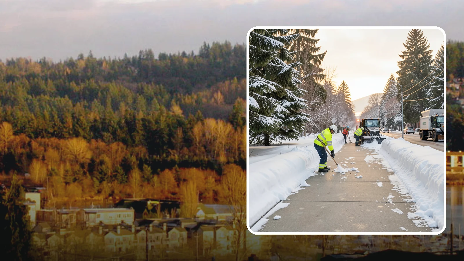 Municipal Sidewalk Clearing in Kenmore, King County, WA - Public right-of-way sidewalk clearing for Western Washington municipalities, keeping civic walks, transit approaches, and...