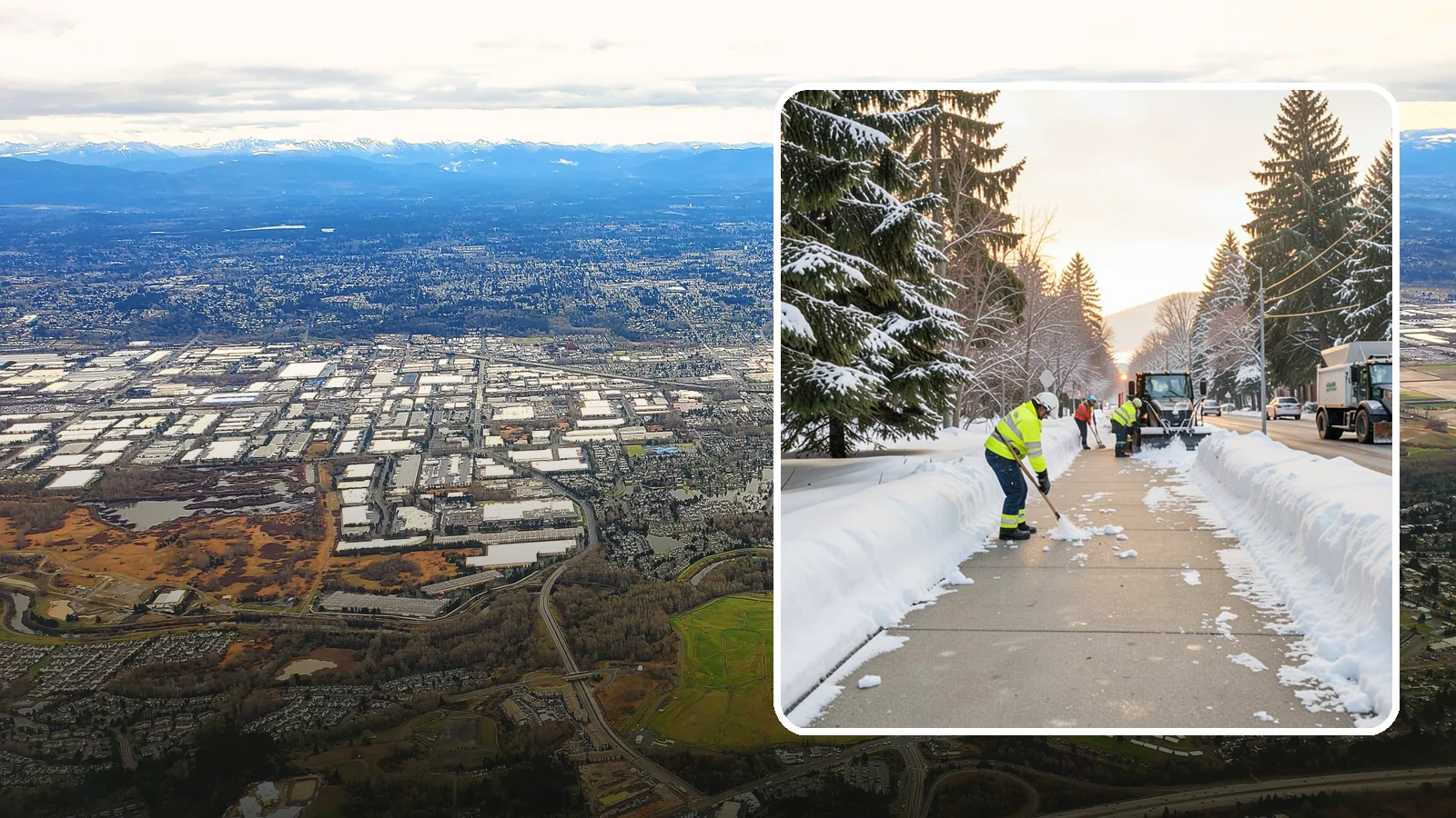 Municipal Sidewalk Clearing in Kent, King County, WA - Public right-of-way sidewalk clearing for Western Washington municipalities, keeping civic walks, transit approaches, and...