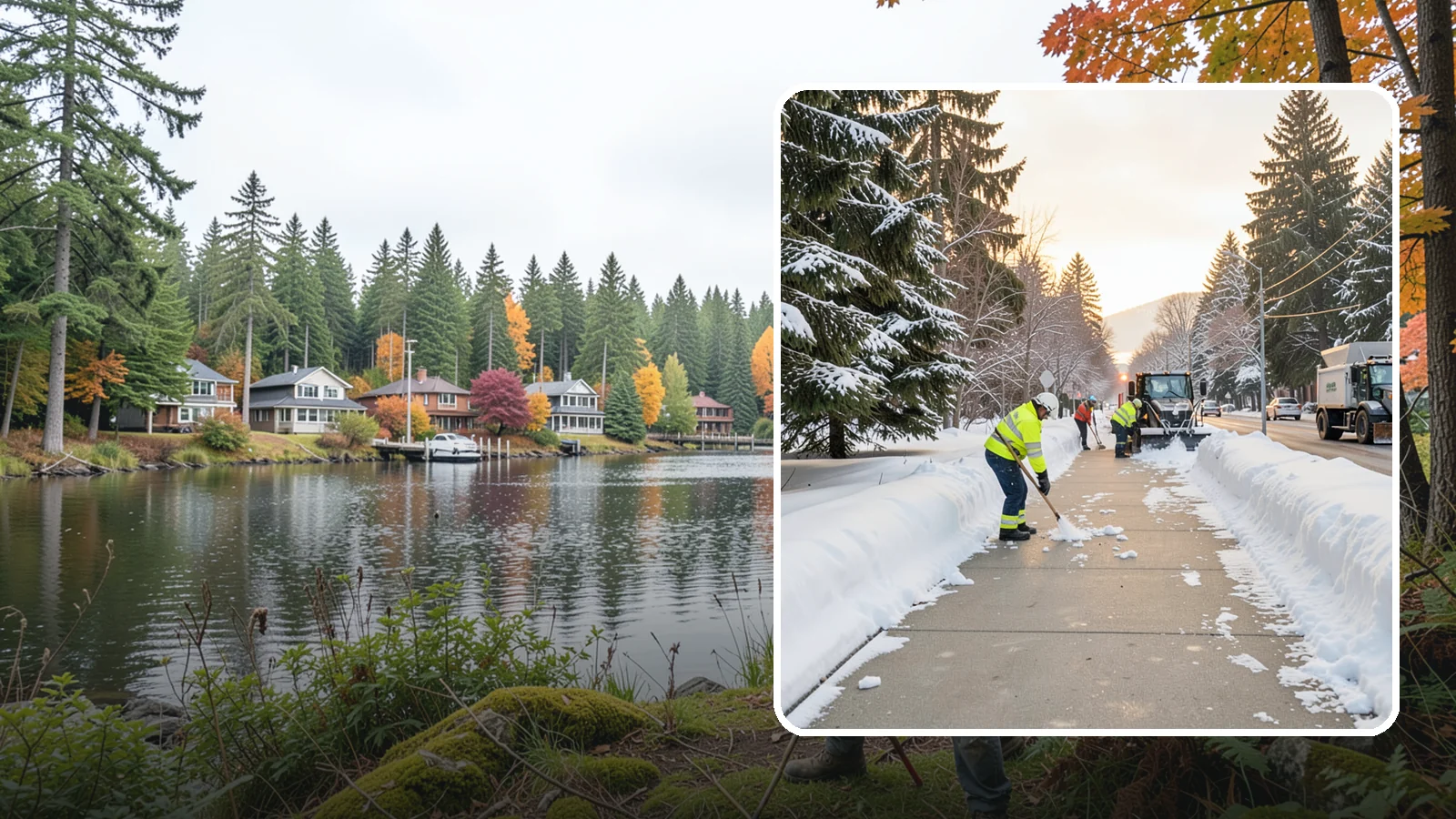Municipal Sidewalk Clearing in La Conner, Skagit County, WA - Public right-of-way sidewalk clearing for Western Washington municipalities, keeping civic walks, transit approaches, and...