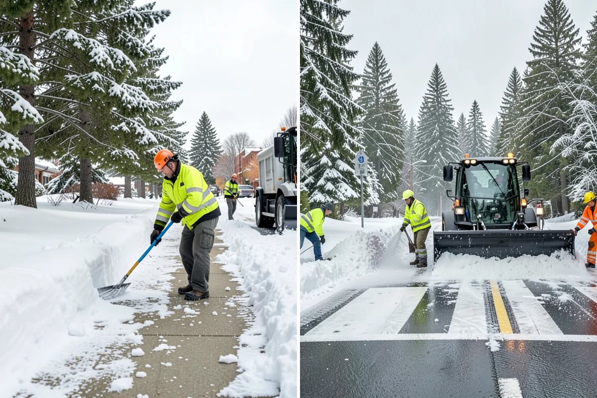 Municipal Sidewalk Clearing in Lake Forest Park, King County, WA - Route civic walks, transit stops, and building entries by priority