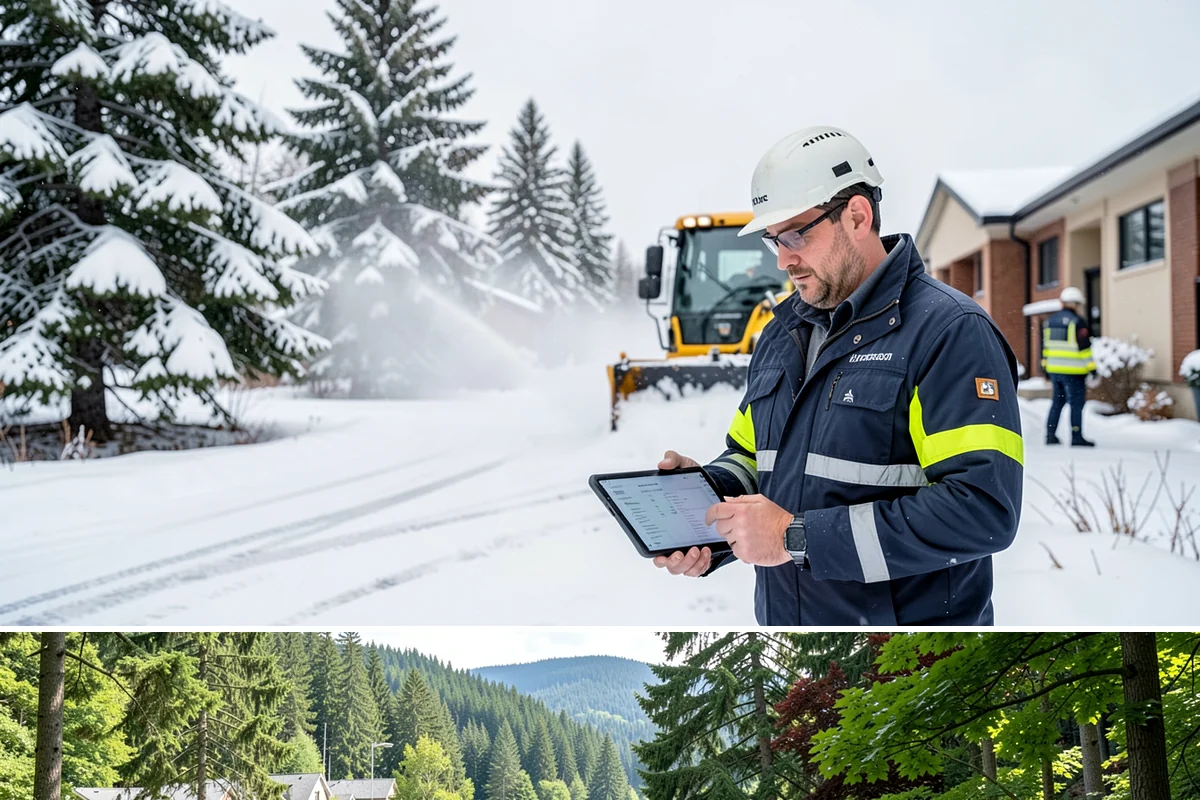 Municipal Sidewalk Clearing in Lake Forest Park, King County, WA - Municipal demand spans late November through February, with shaded downtown blocks and transit stops needing repeated freeze-thaw...