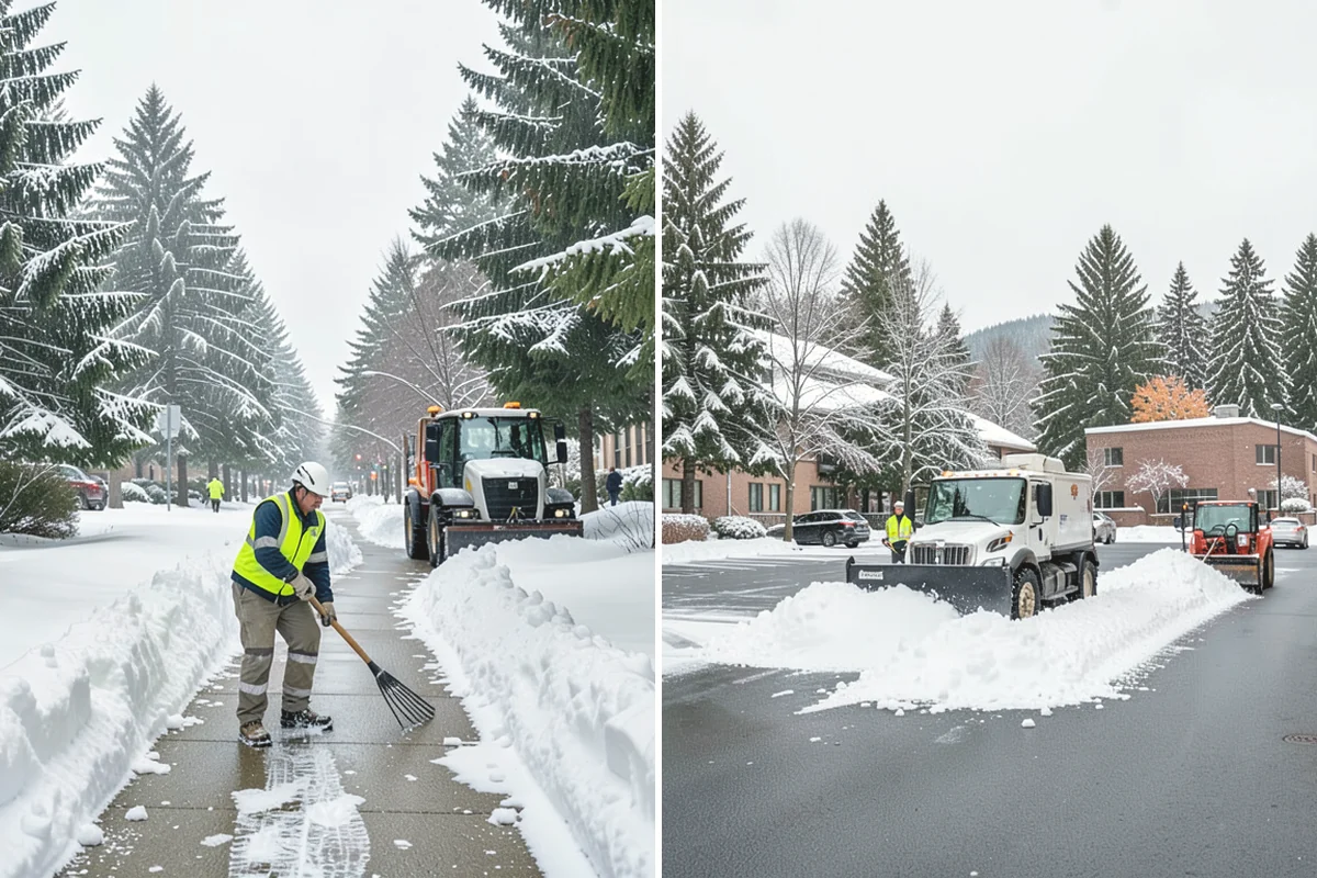 Municipal Sidewalk Clearing in Lake Stevens, Snohomish County, WA - Route civic walks, transit stops, and building entries by priority