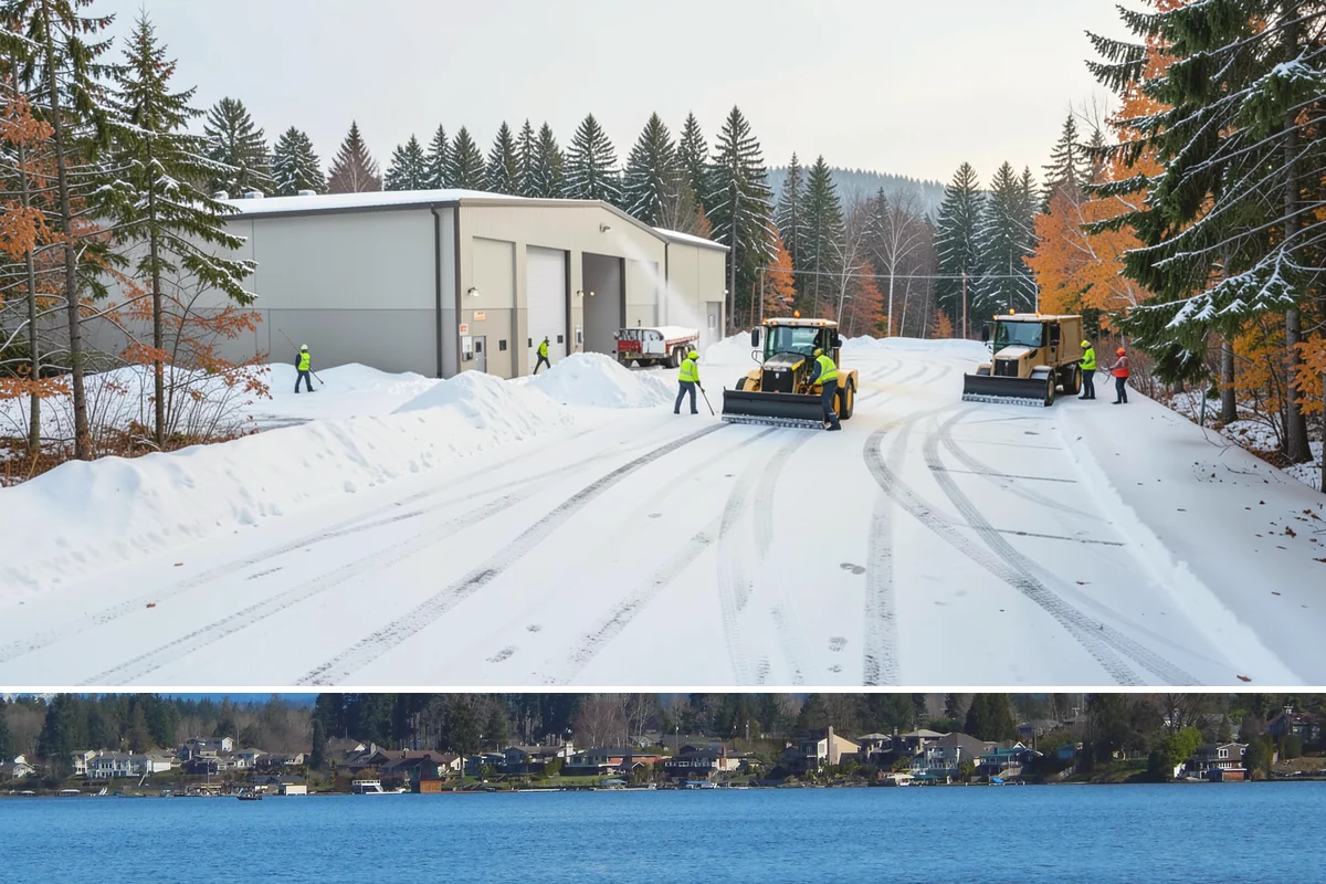 Municipal Sidewalk Clearing in Lake Stevens, Snohomish County, WA - Municipal demand spans late November through February, with shaded downtown blocks and transit stops needing repeated freeze-thaw...