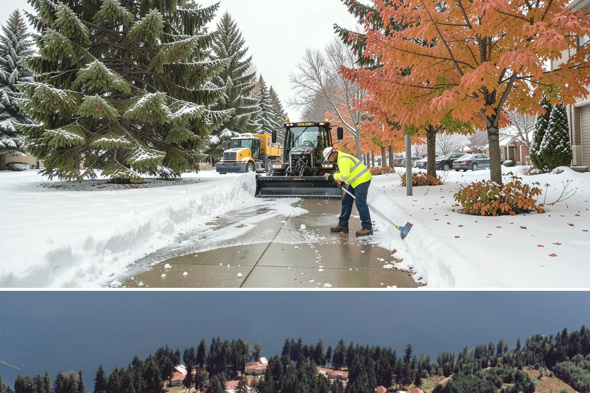 Municipal Sidewalk Clearing in Lakewood, Pierce County, WA - Municipal demand spans late November through February, with shaded downtown blocks and transit stops needing repeated freeze-thaw...