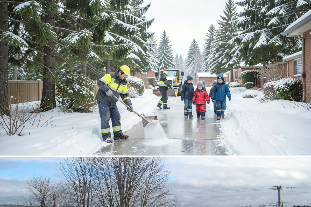 Municipal Sidewalk Clearing in Langley, Island County, WA - Municipal demand spans late November through February, with shaded downtown blocks and transit stops needing repeated freeze-thaw...