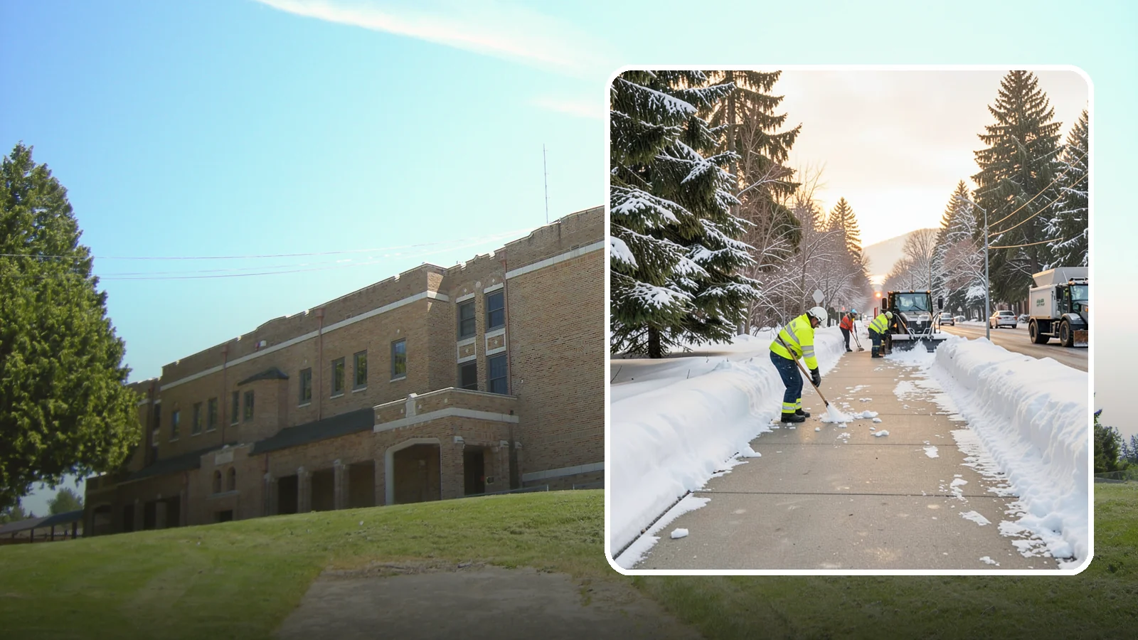 Municipal Sidewalk Clearing in Maple Valley, King County, WA - Public right-of-way sidewalk clearing for Western Washington municipalities, keeping civic walks, transit approaches, and...