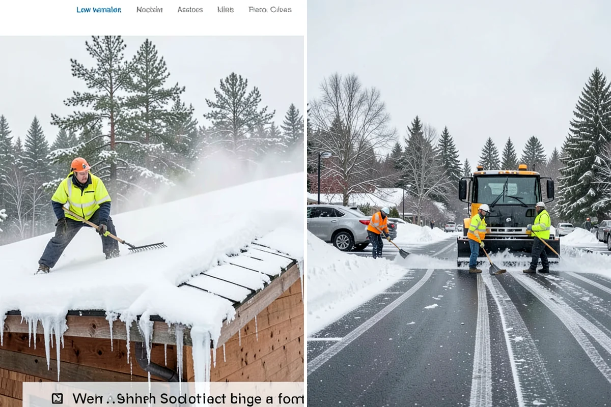 Municipal Sidewalk Clearing in Maple Valley, King County, WA - Route civic walks, transit stops, and building entries by priority