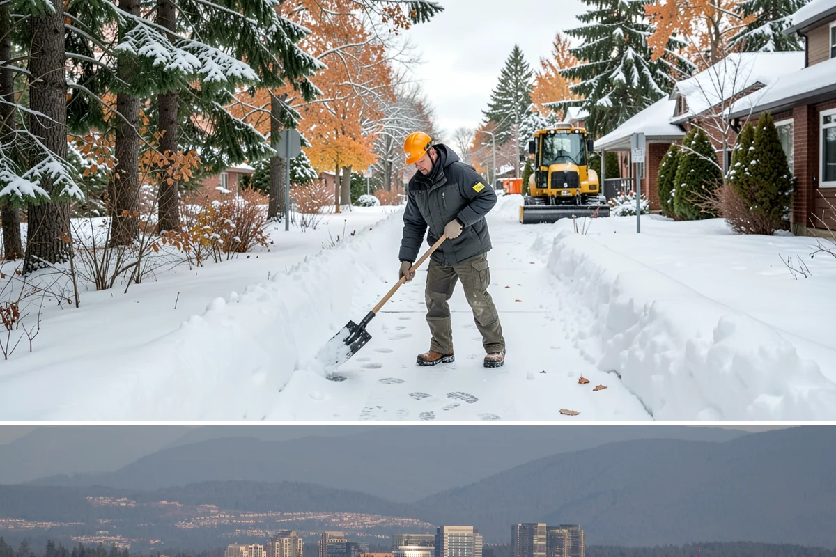 Municipal Sidewalk Clearing in Medina, King County, WA - Municipal demand spans late November through February, with shaded downtown blocks and transit stops needing repeated freeze-thaw...