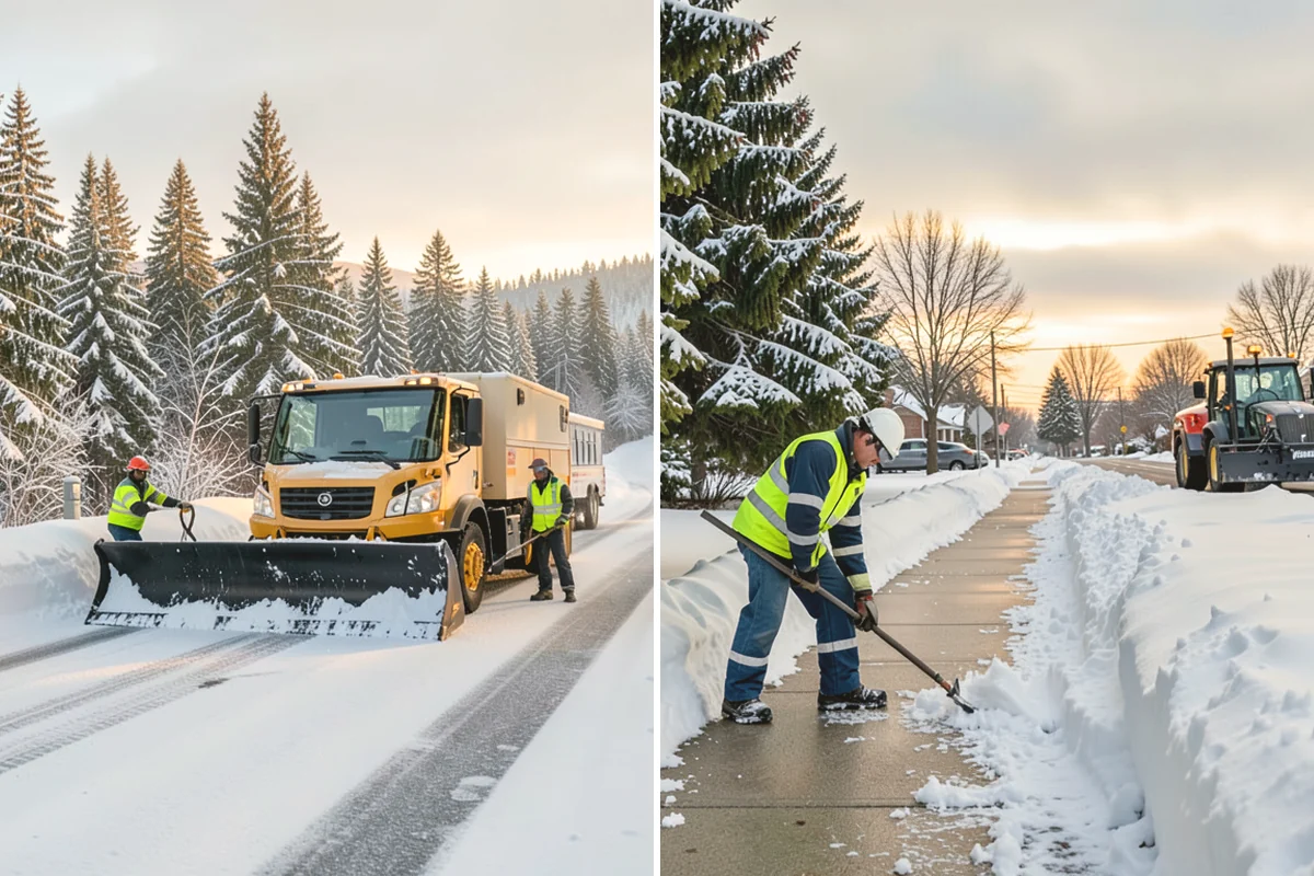 Municipal Sidewalk Clearing in Mill Creek, Snohomish County, WA - Route civic walks, transit stops, and building entries by priority