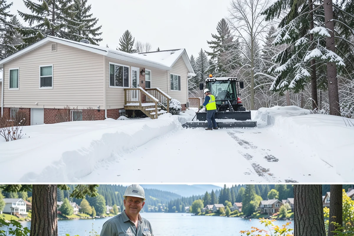 Municipal Sidewalk Clearing in Milton, King County, WA - Municipal demand spans late November through February, with shaded downtown blocks and transit stops needing repeated freeze-thaw...