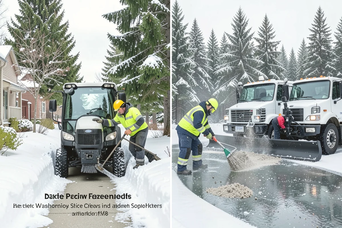 Municipal Sidewalk Clearing in Mountlake Terrace, Snohomish County, WA - Route civic walks, transit stops, and building entries by priority