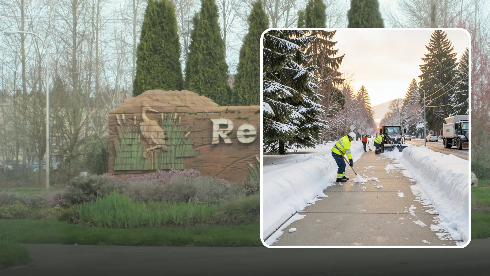 Municipal Sidewalk Clearing in Renton, King County, WA - Public right-of-way sidewalk clearing for Western Washington municipalities, keeping civic walks, transit approaches, and...