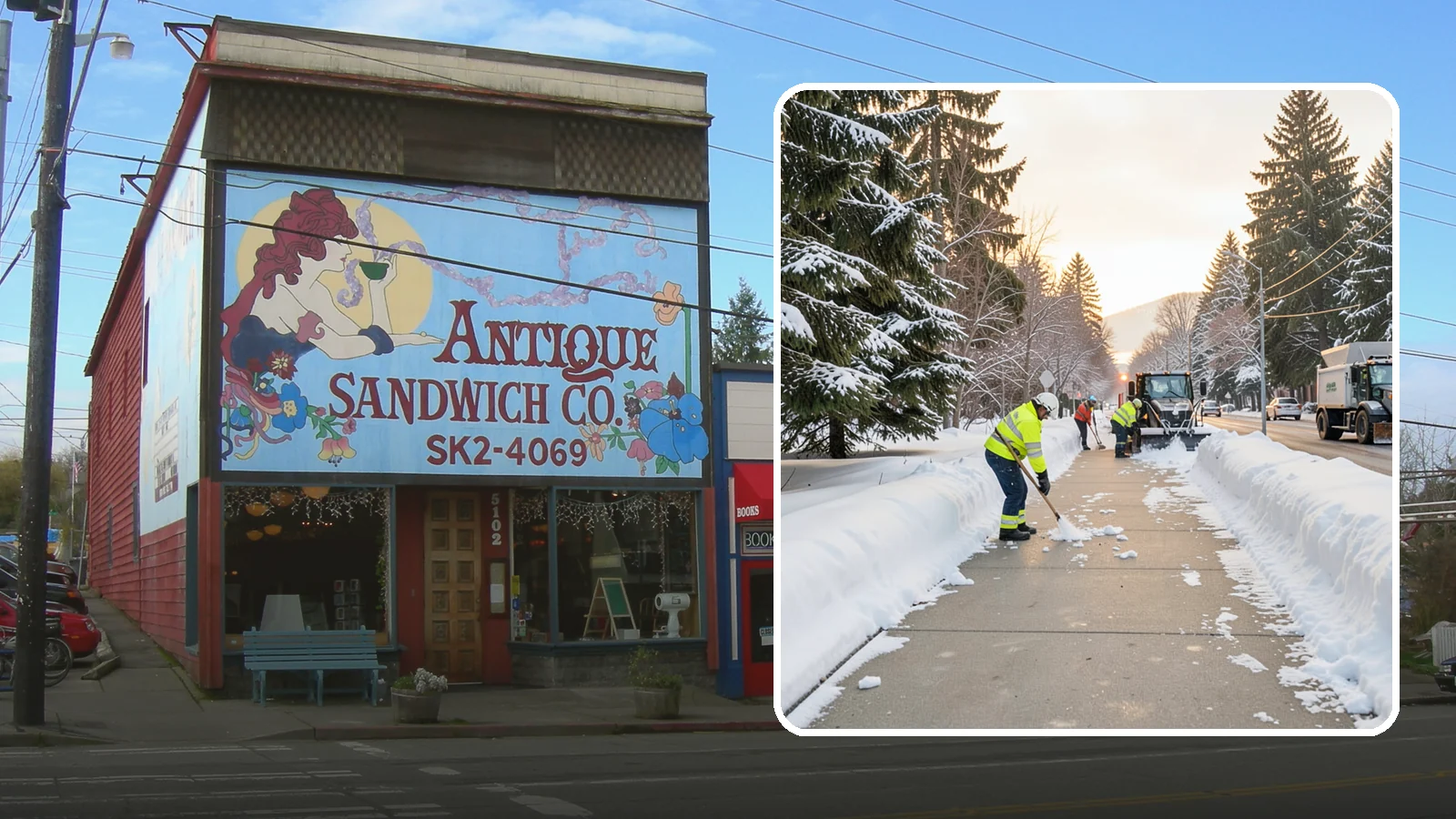 Municipal Sidewalk Clearing in Ruston, Pierce County, WA - Public right-of-way sidewalk clearing for Western Washington municipalities, keeping civic walks, transit approaches, and...