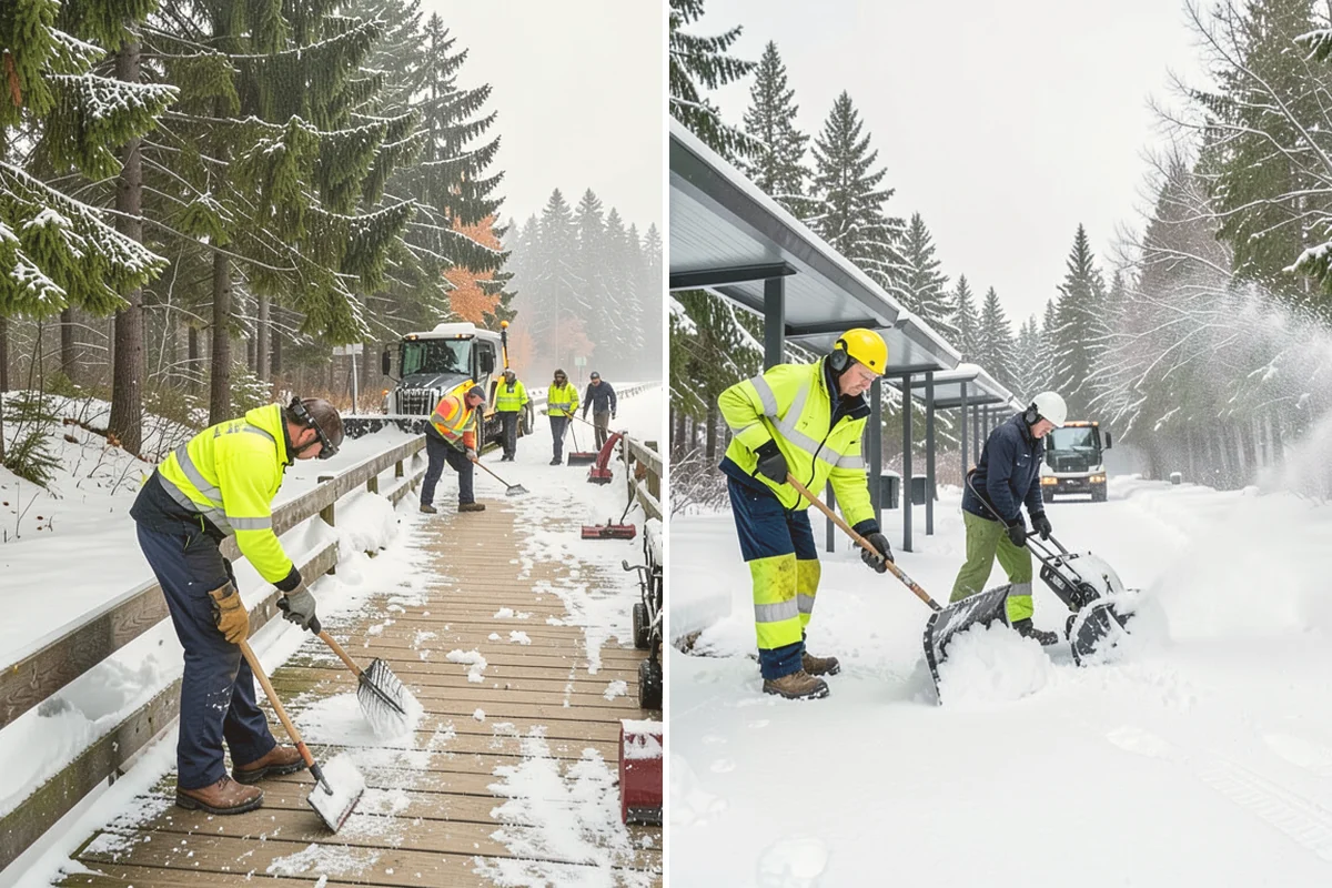 Municipal Sidewalk Clearing in Snohomish, Snohomish County, WA - Route civic walks, transit stops, and building entries by priority