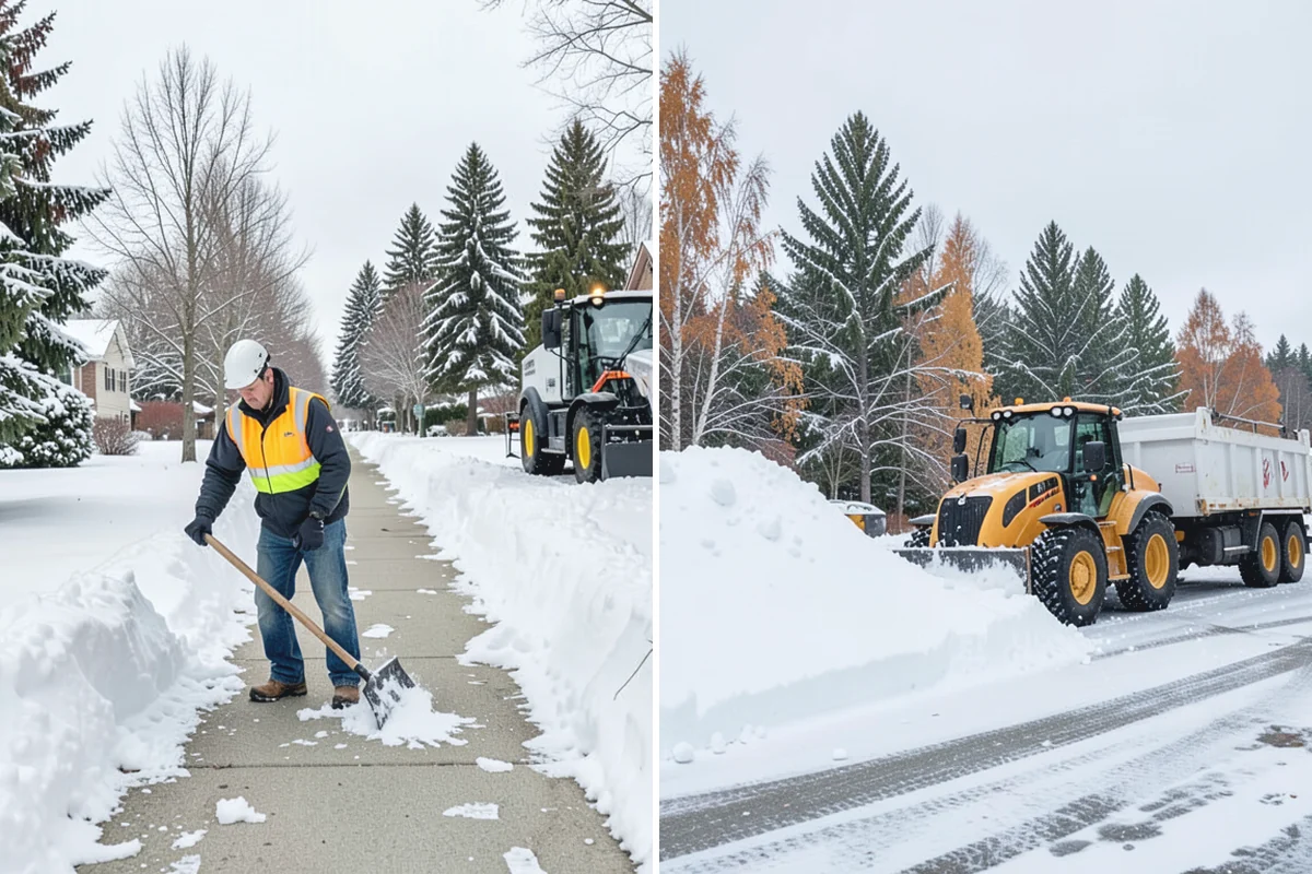 Municipal Sidewalk Clearing in South Prairie, Pierce County, WA - Route civic walks, transit stops, and building entries by priority