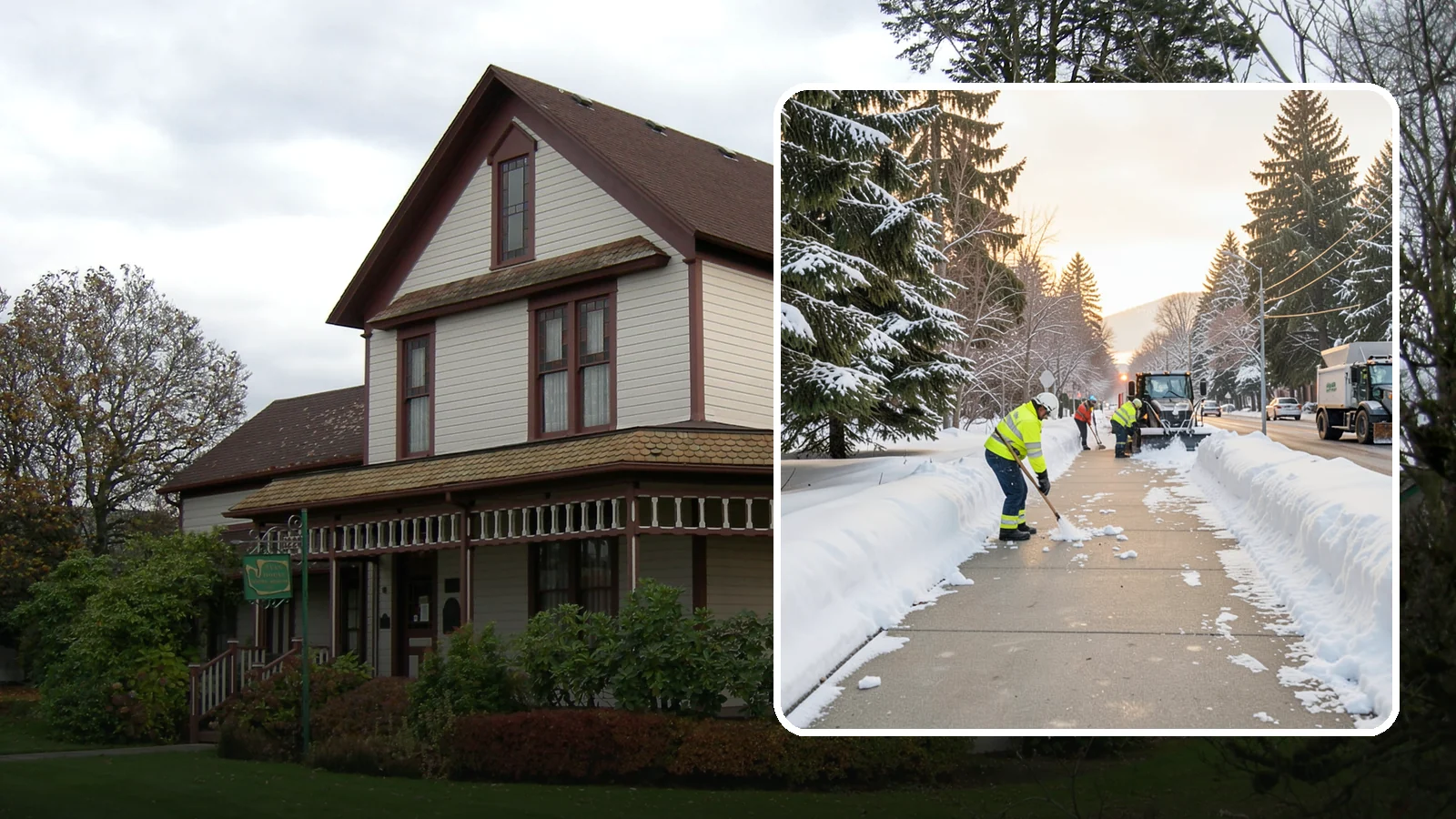 Municipal Sidewalk Clearing in Sumner, Pierce County, WA - Public right-of-way sidewalk clearing for Western Washington municipalities, keeping civic walks, transit approaches, and...
