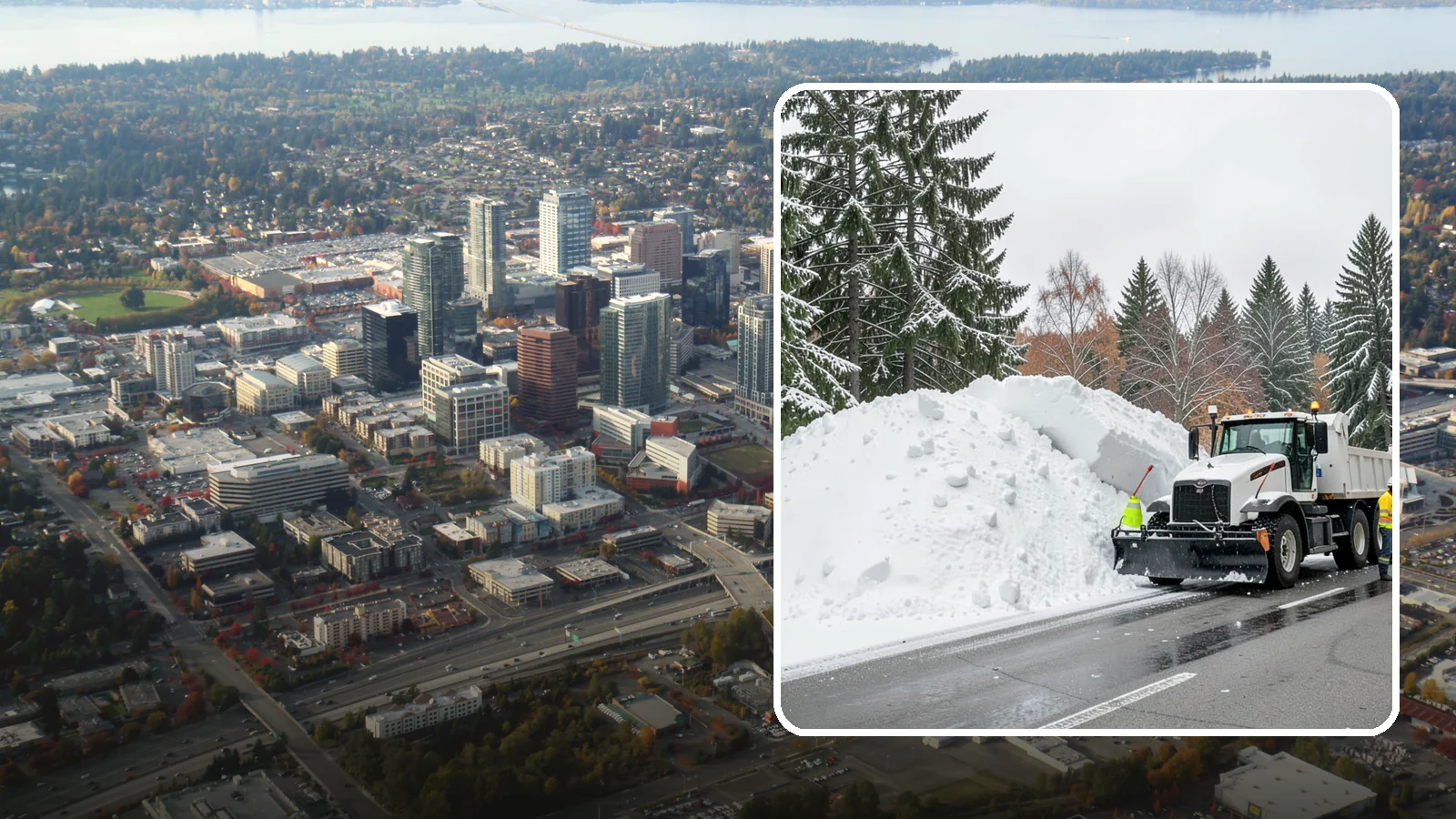 Municipal Snow Hauling in Bellevue, King County, WA - We support Western Washington municipalities by hauling snow from streets, civic lots, and transit areas after major events.