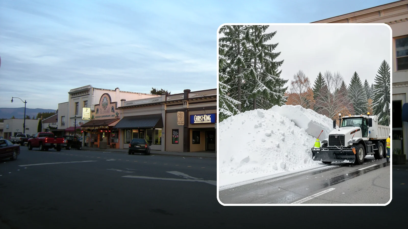 Municipal Snow Hauling in Burlington, Skagit County, WA - We support Western Washington municipalities by hauling snow from streets, civic lots, and transit areas after major events.