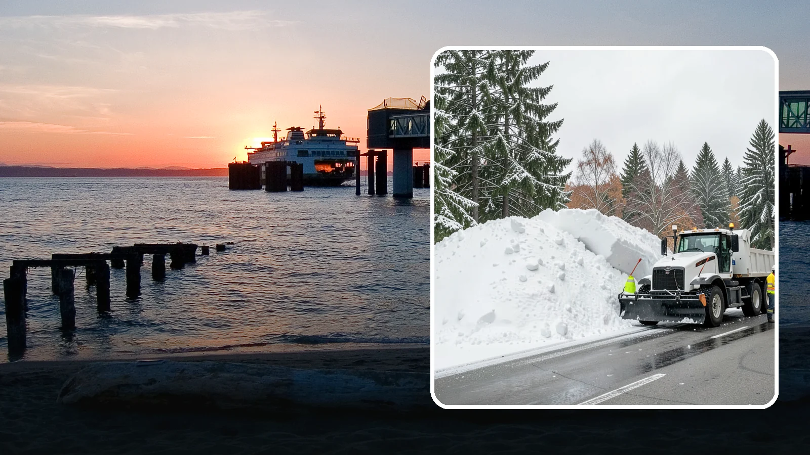 Municipal Snow Hauling in Edmonds, Snohomish County, WA - We support Western Washington municipalities by hauling snow from streets, civic lots, and transit areas after major events.